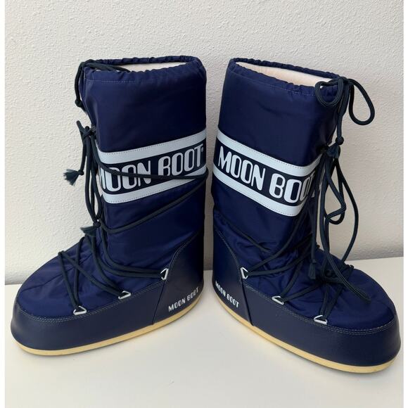 Moon Boot Icon Nylon Snow Boots Navy Blue Unisex EU 42-44 US 9-10.5 w/ bag main image 5